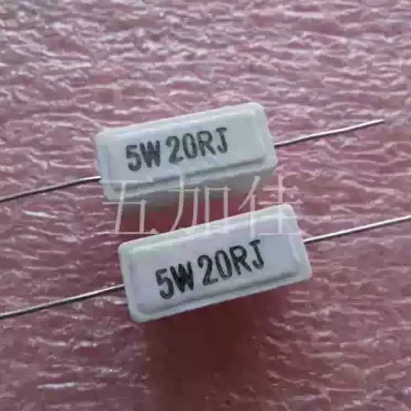 10-100pcs 5W 20 Ω J 20R 5% axial cement resistance