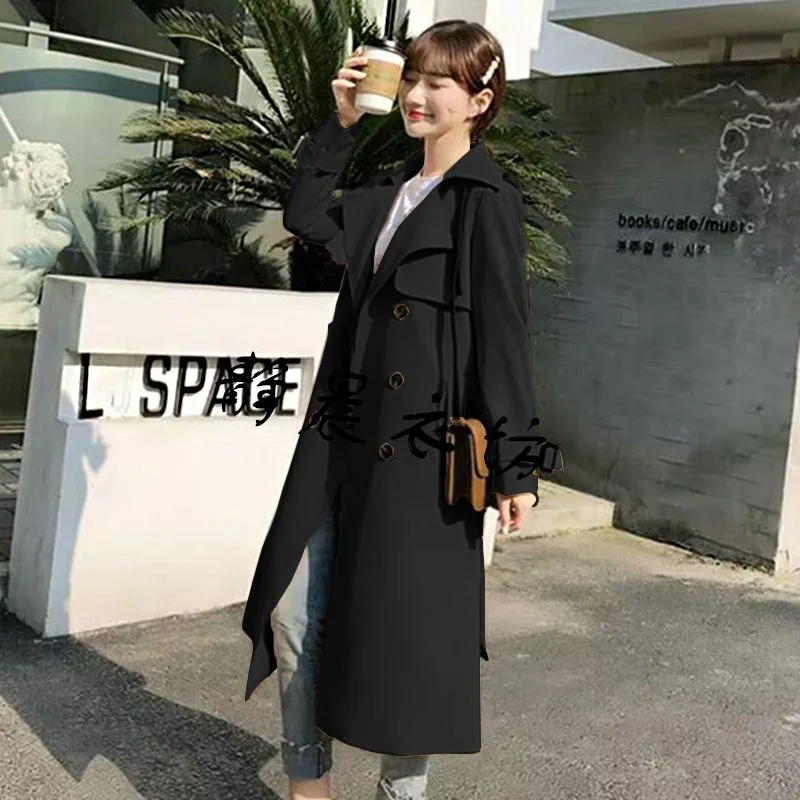 2024 Foreign Trade Counters Good Quality Windbreaker Women\'s Spring And Autumn New High-grade Casual Loose Thick Long Coat Coat.