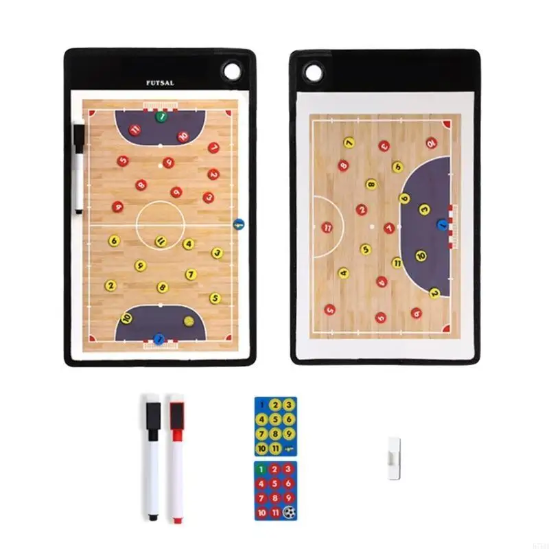 Professional Basketball Strategy Board with Writing Pen and Sheets Set