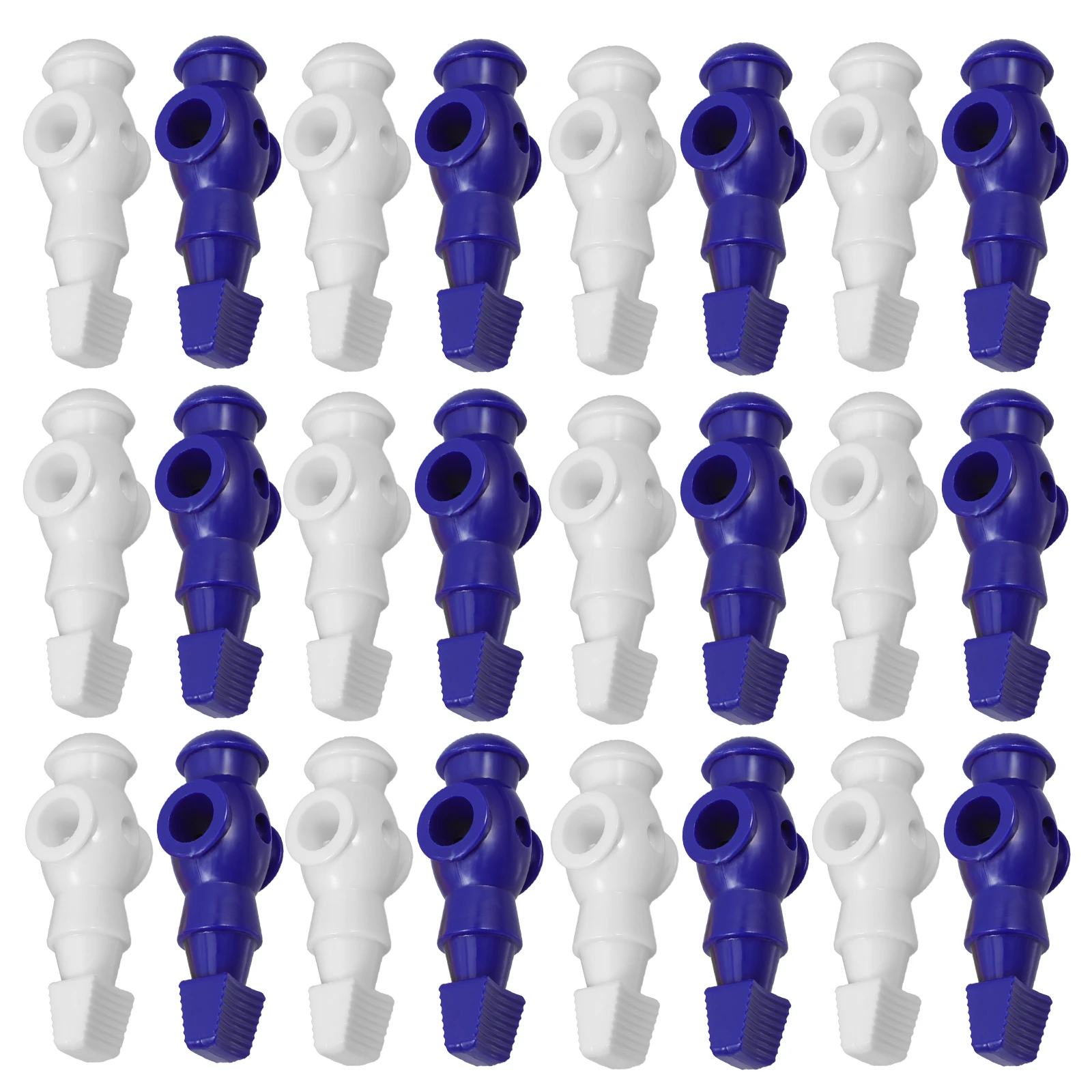 

26pcs Foosball Replacement Players 107mm Height 16mm Side Hole 4mm Front Hole Durable Plastic Table Soccer Parts Standard