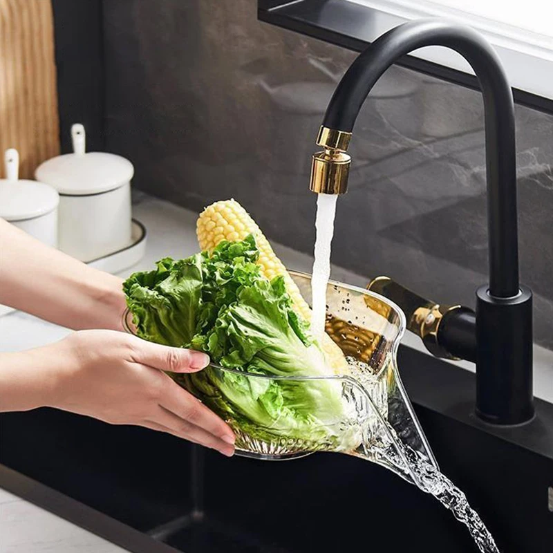 Multi-functional Drain Basket 2024 New Strainer Funnel Kitchen Sink Drain Strainer Basket Drain Rack Drainer Food Basket