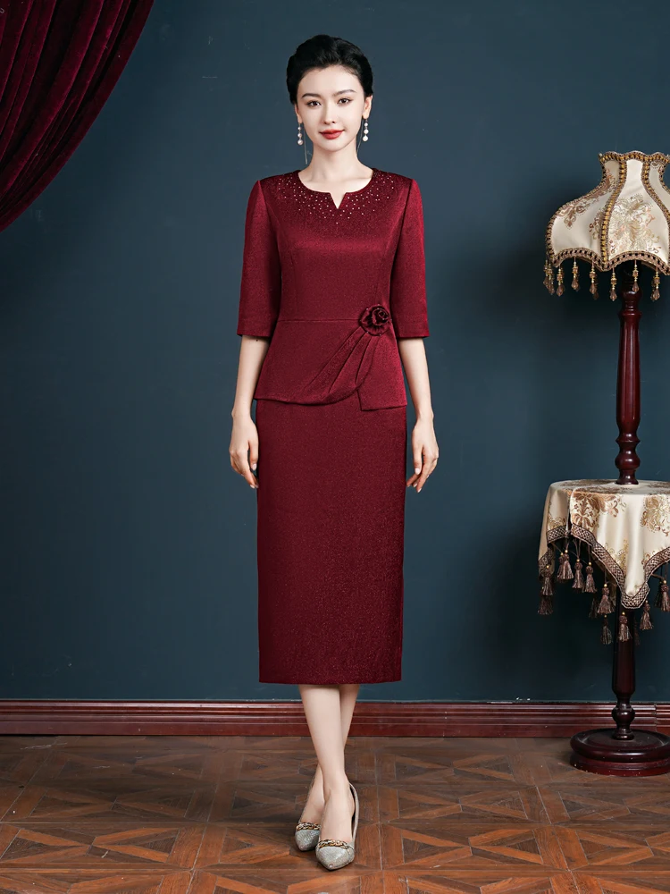 

Elegant Young Wedding Dress for Mother of the Bride Suitable for Grandma Daughter In-Law High-Quality Fashionable Design