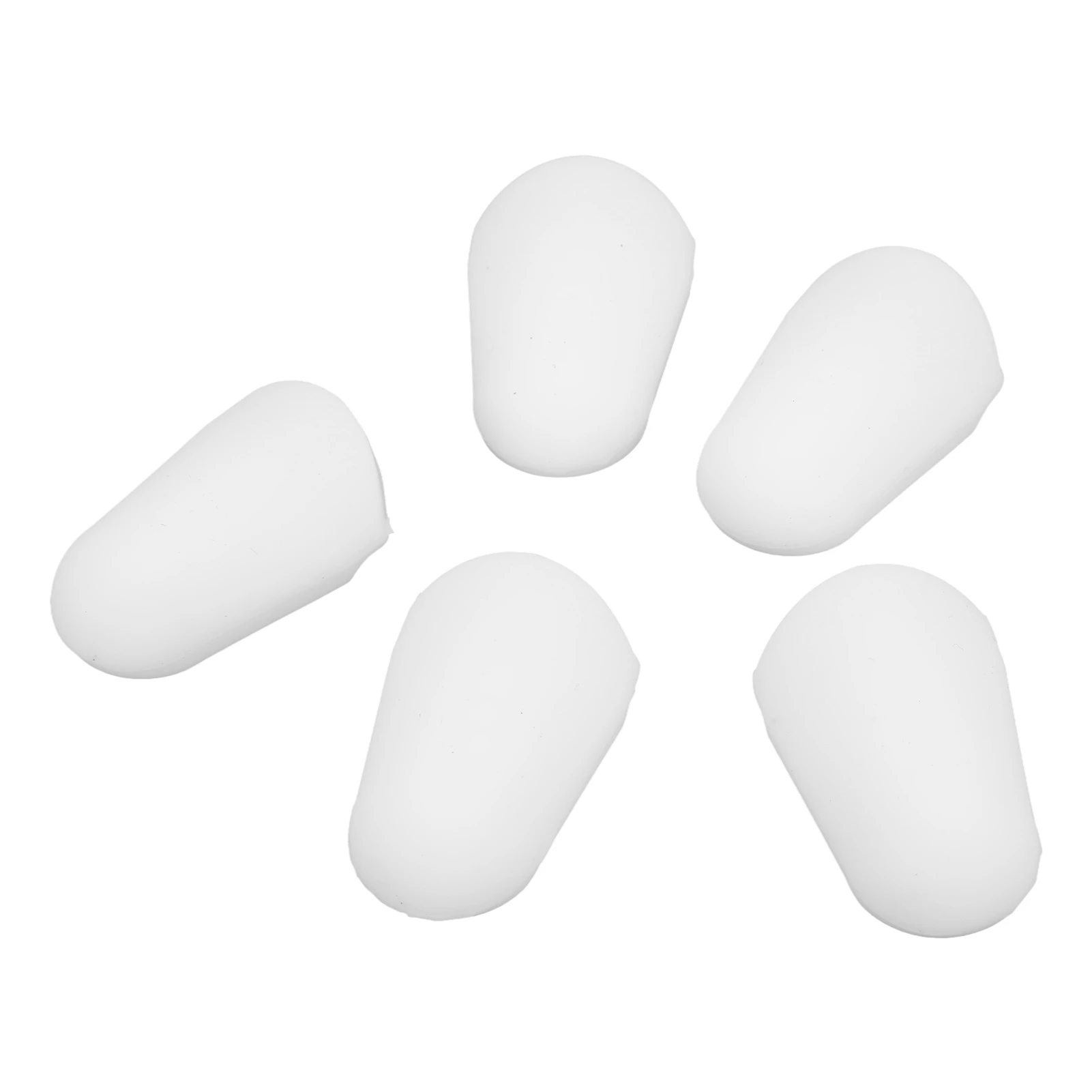 5Pcs Mouthpiece Cap Silicone Protector Accessory Set Kit for Clarinet Saxophone White