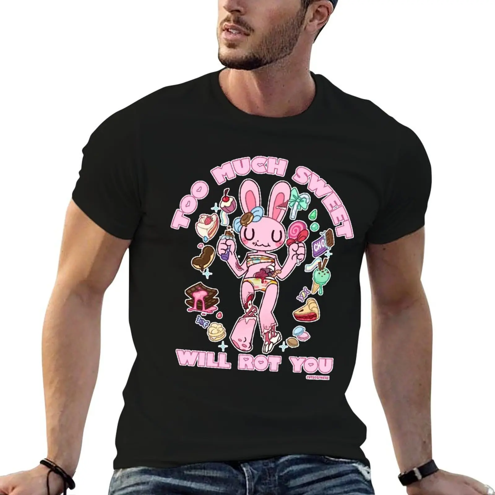 TOO MUCH SWEET WILL ROT YOU T-Shirt Plus Size Leichtes Oberteil