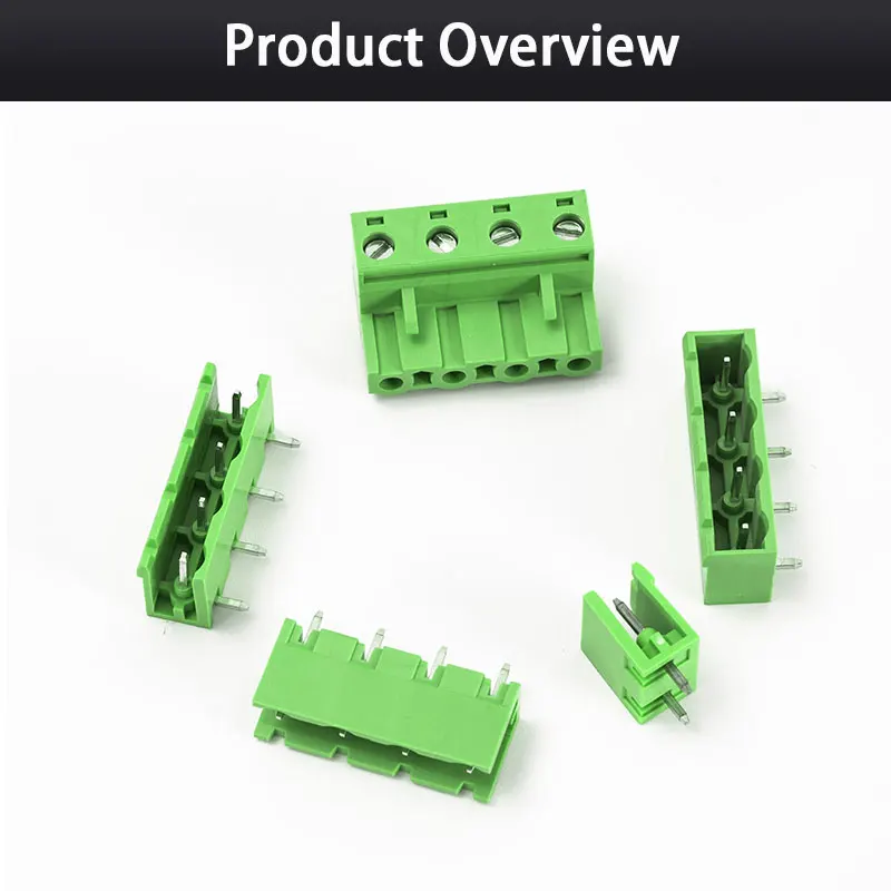 Agulha reta de ponta aberta com kit introdutor completo | Verde | Bloco de parafuso IP 7.62mm | Kit Plug/Soquete Industrial 2-12P