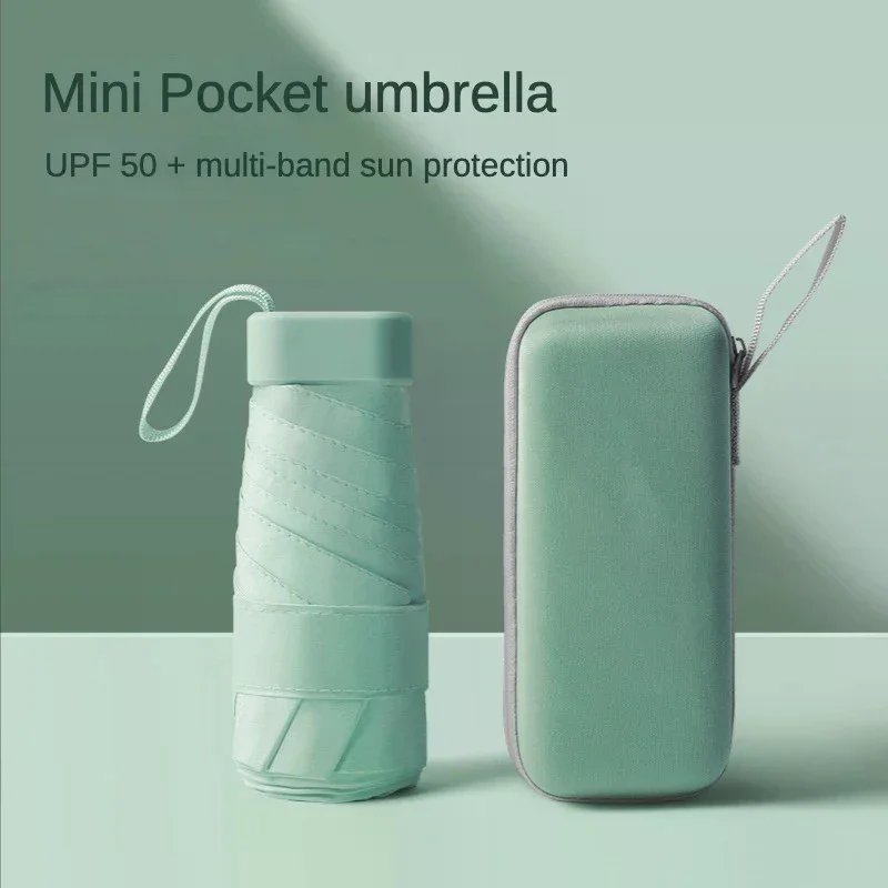 

Мини-зонтик-капсула двойного назначения, портативный непромокаемый солнцезащитный крем, солнечный дождливый режим, уличный дорожный зонтик для путешествий