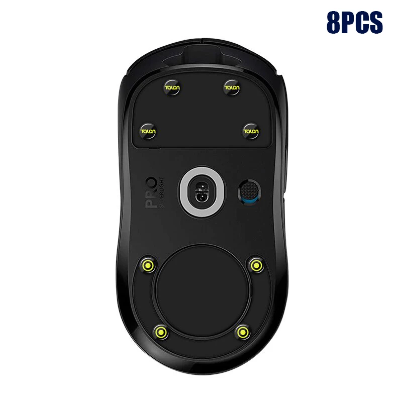 

TALONGAMES Glass Mouse Feet Compatible With Universal Dots 8 Grain Customized Round Curved Edge Glass Skates