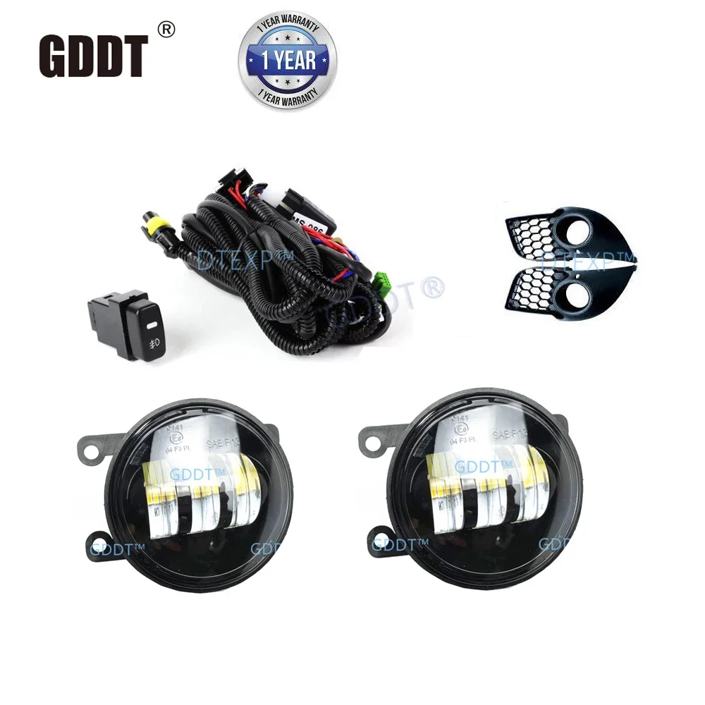 1 Full Kit Fog Lights Kit For Lancer Fog Lamp With Bulb Wire Switch For Lancer Gt Full Set Front Lamps 2007-2018 Halogen Bulb