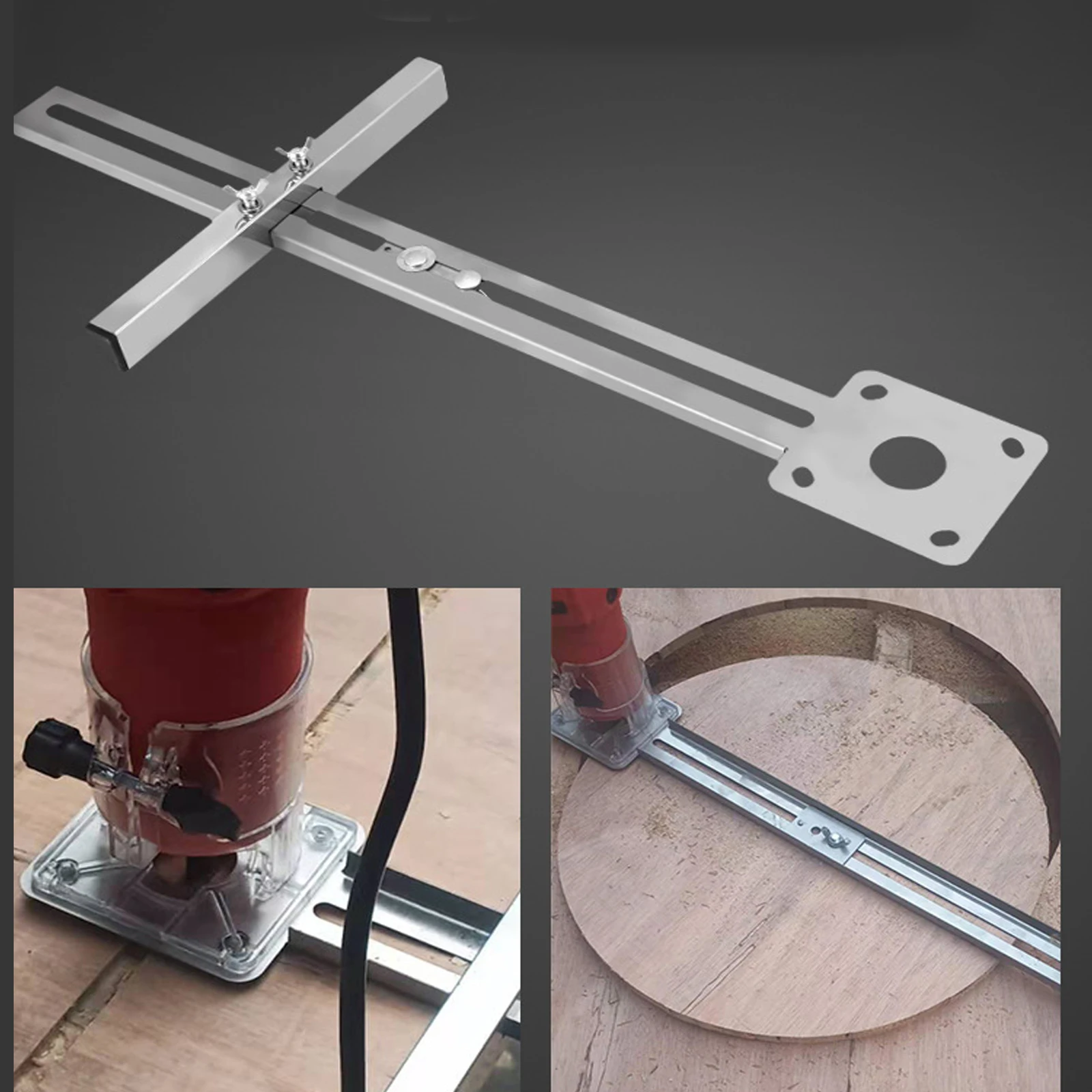 Nuova staffa per macchina Trimmer guida ai bordi posizionamento utensile per tagliere apri fori Router per la lavorazione del legno scanalatura per fresatura circolare