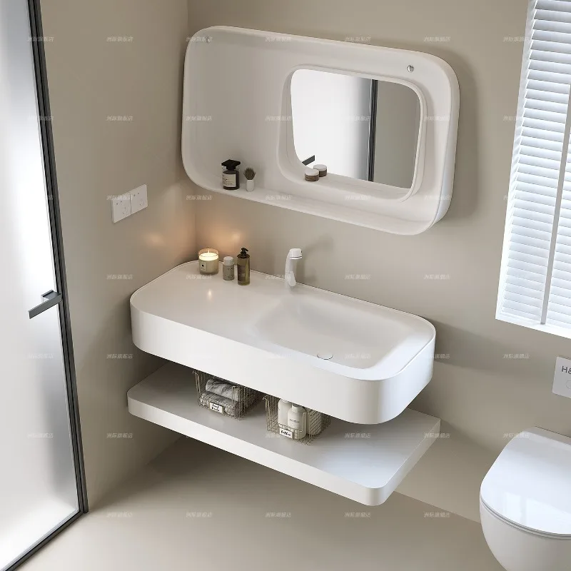 

Washbasin Toilet Bathroom Cabinets Vintage Vanity Storage Mirrors Bathroom Cabinets Shower White Mueble Organizador