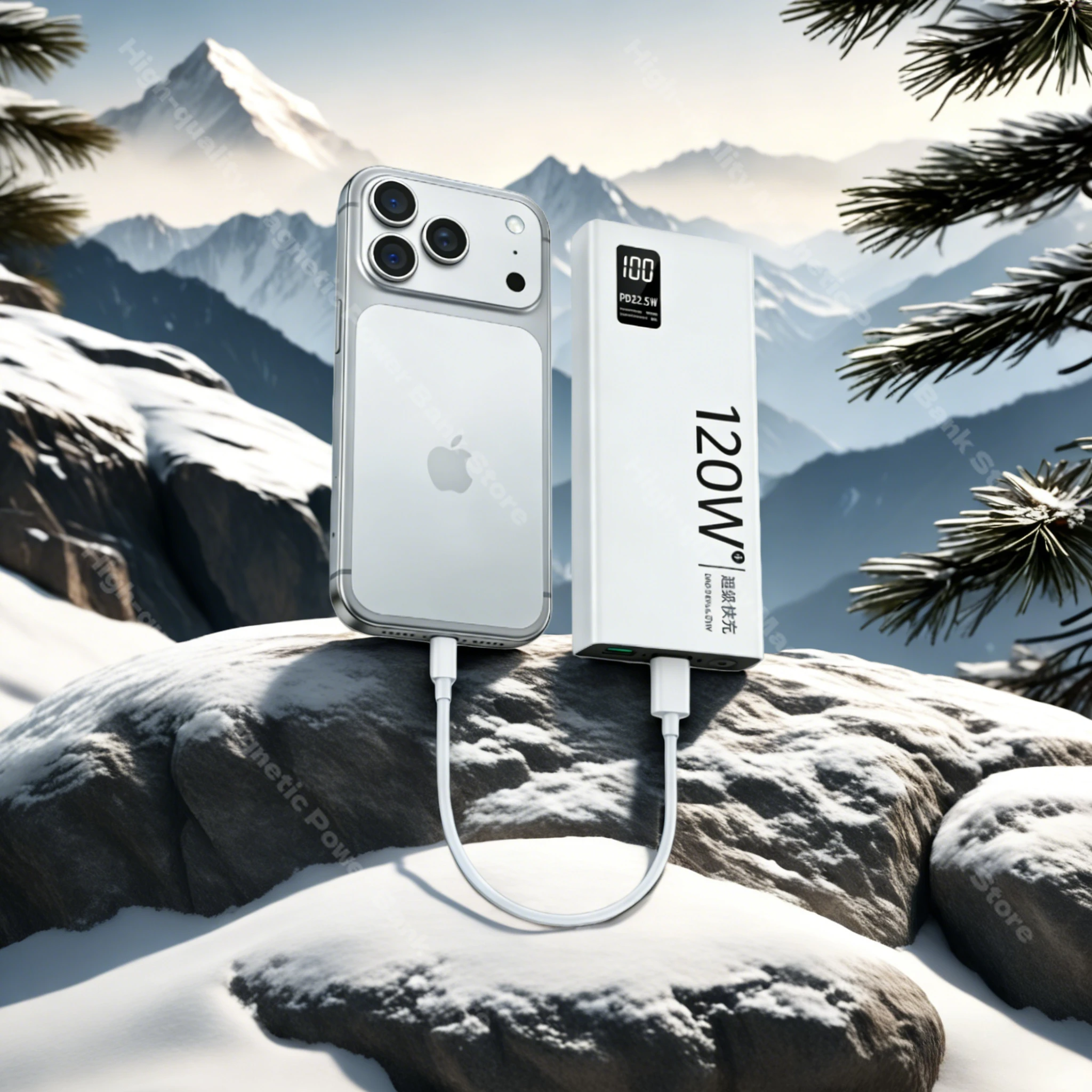 

2026 New 50000mAh Capacity Power Bank High Capacity Super 120W Fast Charging Portable Battery Charger For Samsung 26 iPhone 17