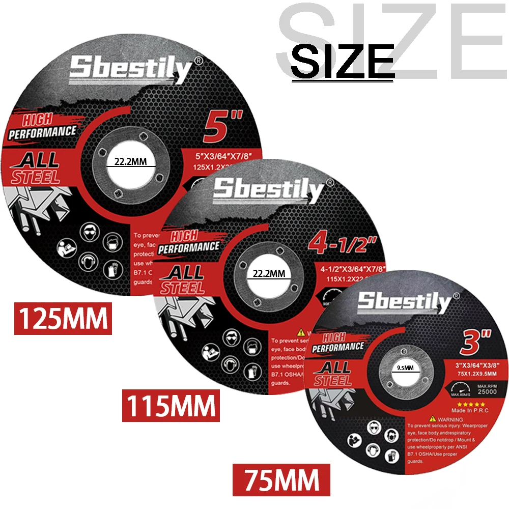 15pcs/Set 75/115/125mm Metal Cutting Disc Circular Resin Grinding Wheel Saw Blade Angle Grinder Grinding Disc For Metalworking