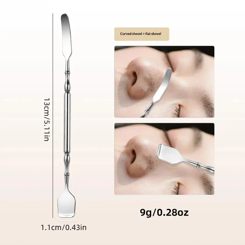 Stainless Steel Double Head Blackhead Cleaning Scraper Blackhead Remover Blemish Extractor Tool Face Pimple Comedone Removal