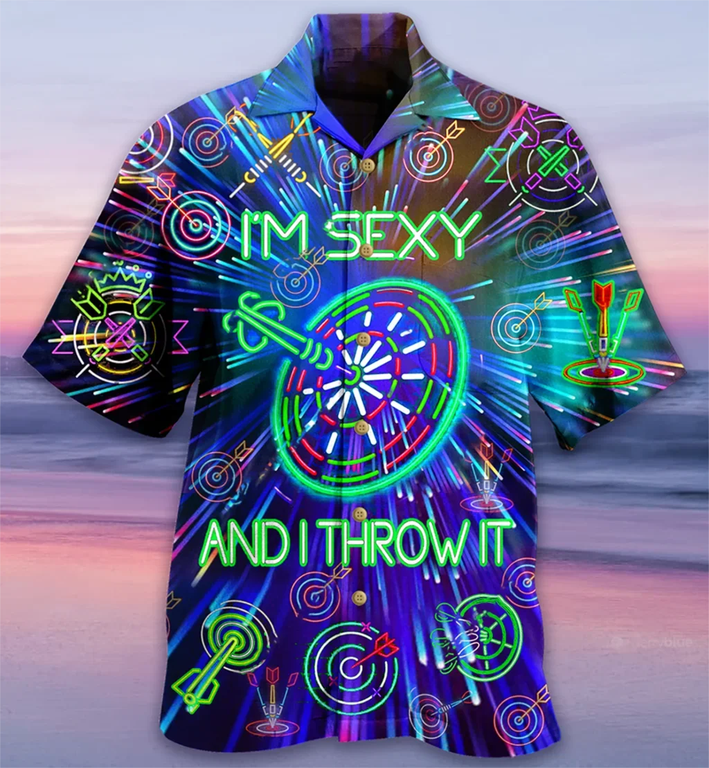 

Dart Hawaiian Shirts Men Women Fashion Oversized Blouses Men's Vocation Lapel Shirts Beach Camisas Men's Clothing Owl