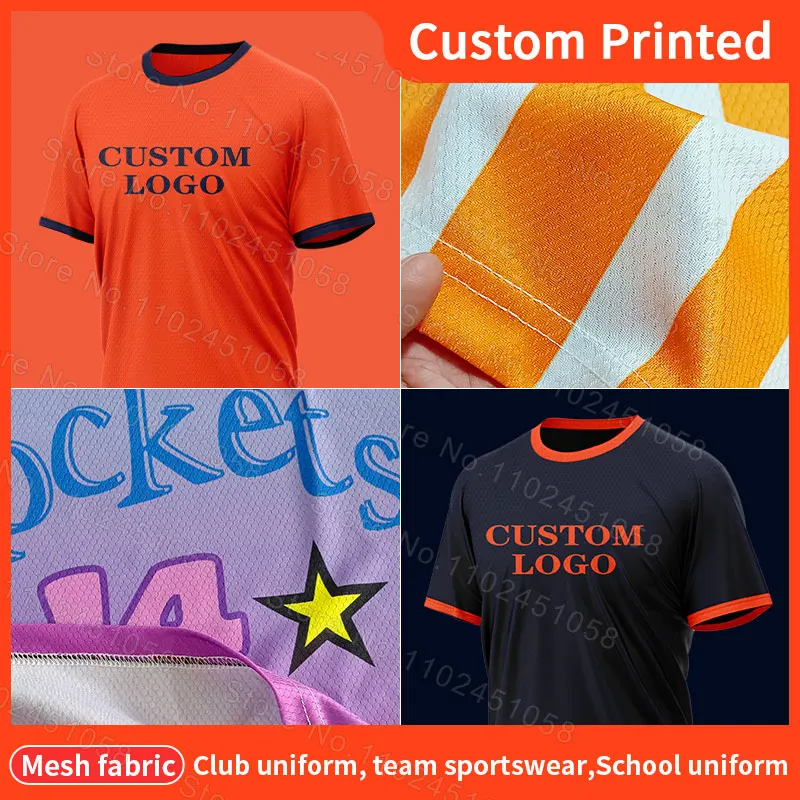 Image of High-End maßge schneiderte kurz ärmel ige T-Shirts bedruckte Logos Club Team Shirts Casual Running Fitness Team Aktivitäten Arbeits uniformen
