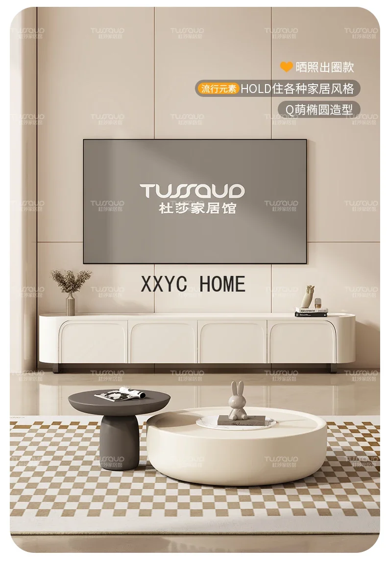 Напольный шкаф для телевизора во французском кремовом стиле, маленькая квартира, гостиная, дом, современный минималистичный напольный шкаф