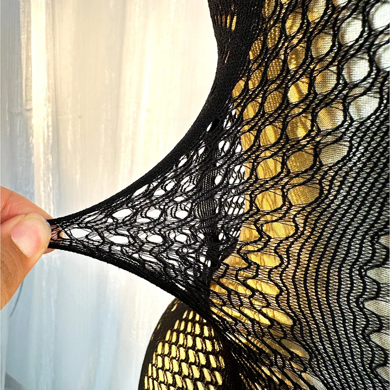 ชุดคลุมตาข่ายเซ็กซี่แบบเว้า ไม่รวมบิกินี่ สำหรับวันหยุดฤดูร้อน รุ่น DS054