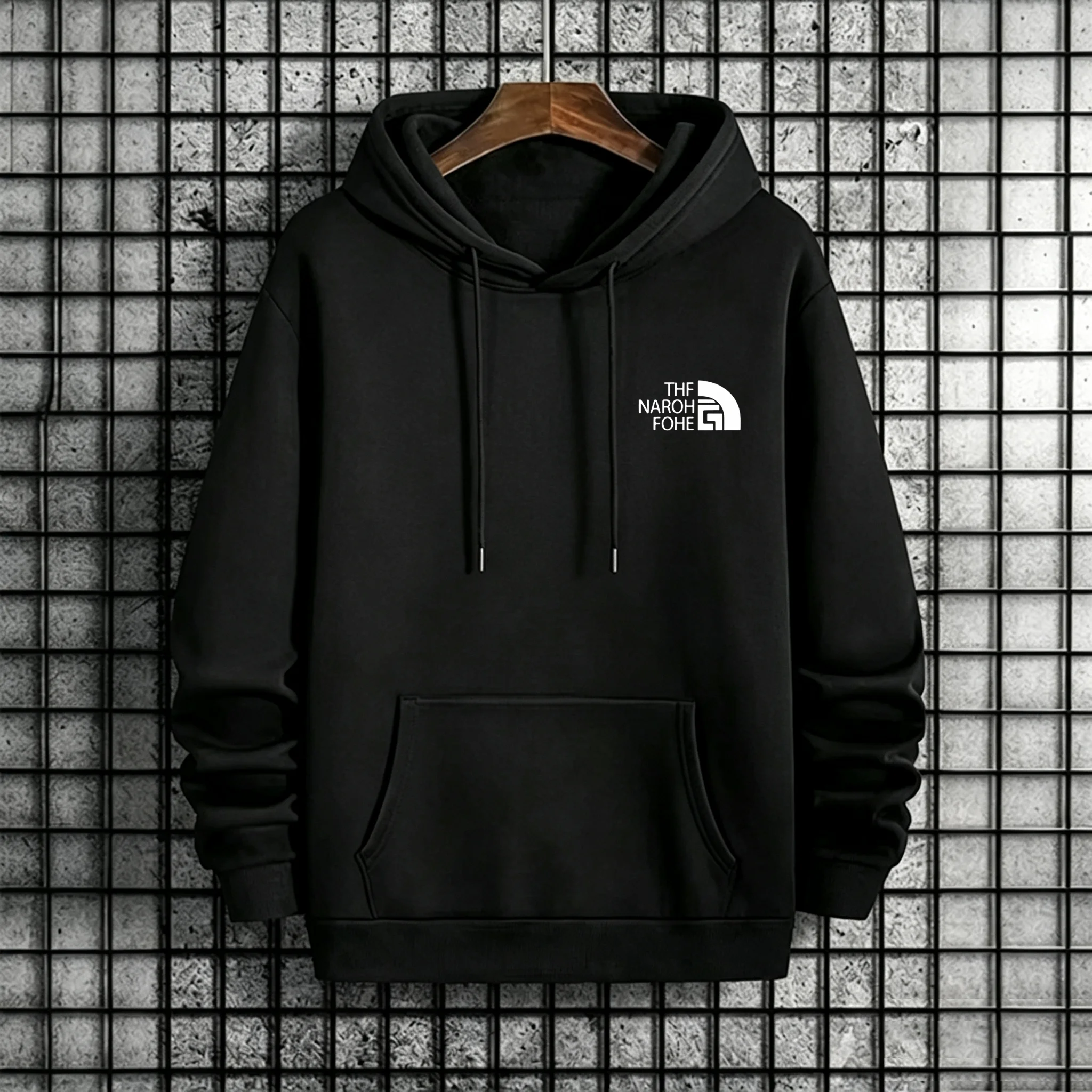 Herren-Hoodie Herbst Winter Hochwertiger Warmer Pullover Männlicher Alltags-Freizeitmode Pullover Outdoor Fitness Sportlicher Kapuzenpullover – Detail 2