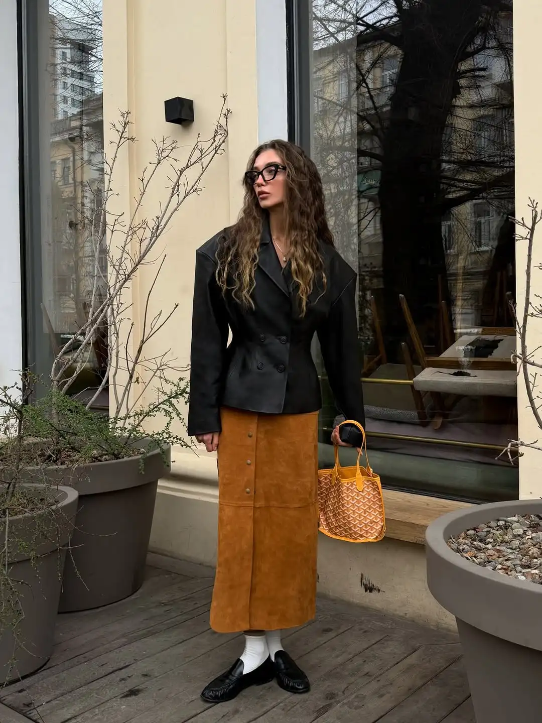 Black Faux Leather Peplum Cropped Blazer Women Wide Lapel Double Breasted Oversize Sleeve Vintage Fall Commuter Outerwear Jacket