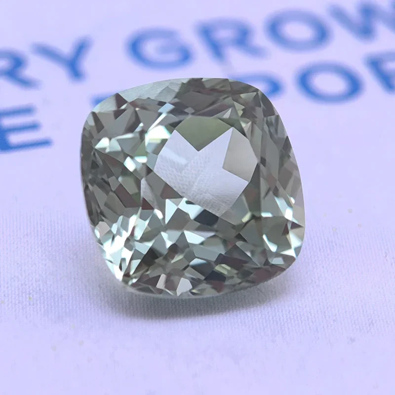 Top Lab Grown Sapphire Square Cushion Green VVS1  Gemstone Charms Beads Diy Jewelry Making Materials Selectable AGL Certificate