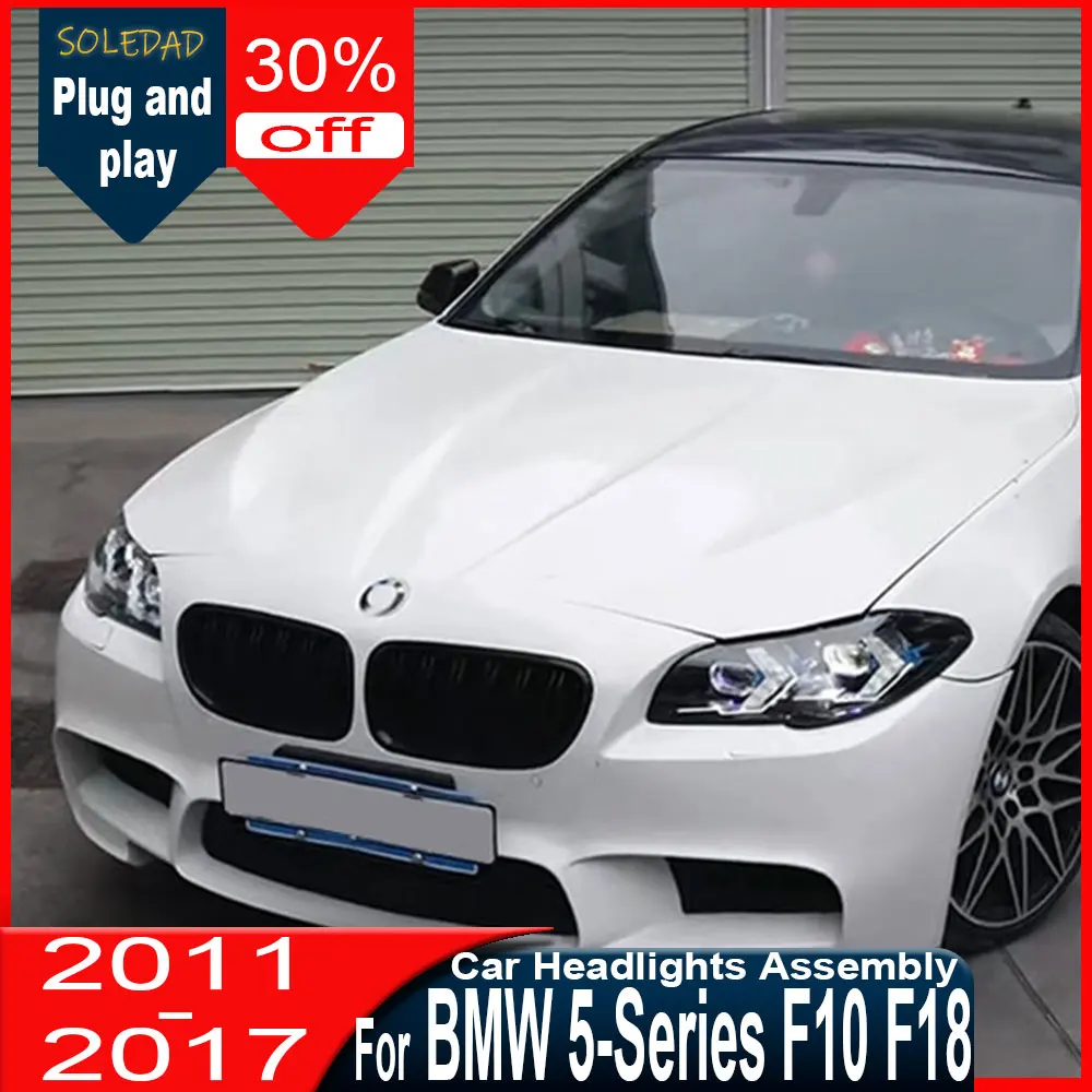 Car headlights For BMW 5 Series F10 Headlights 2010-2017 520i 530i 528i latest Styling LED Daytime Lights Accessories Modified