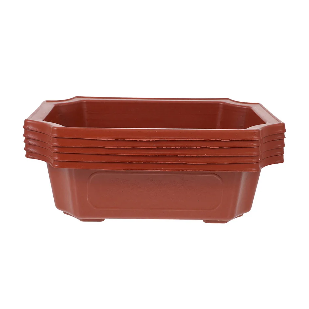 

5Pcs Breathable Bonsai Planter Pots Plastic Durable for Garden Balcony Yard Small Indoor Flowerpot Planter Planting Organizer