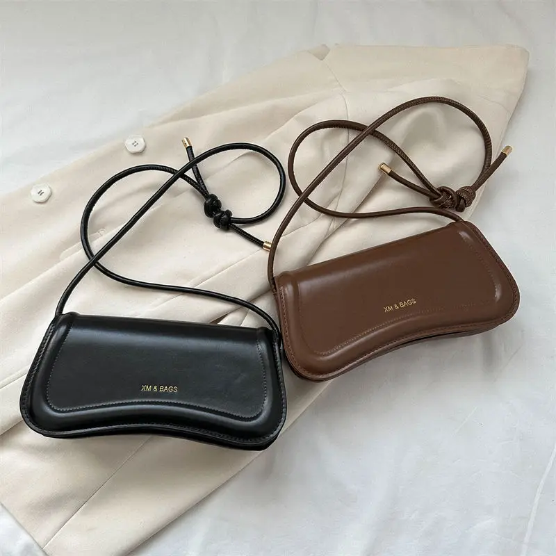 2024Ladies Shoulder Crossbody Bags PU Leather Women Underarm Bags Solid Color Small Top-handle Bags Purse Female Daily Handbags