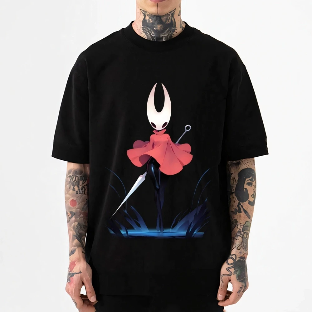 Hollow Knight Japanese Style Classic Tee High-quality Streetwear Men's Clothing and Women's 2026 Summer New Printed T Shirt