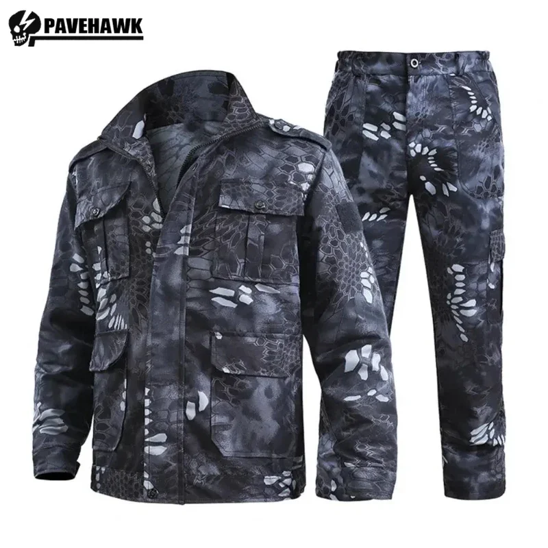 High Quality Man Camo Set Anti Static Wear-resistant Breathable Training Clothing Multi Pocket Windproof Work Uniform Suit