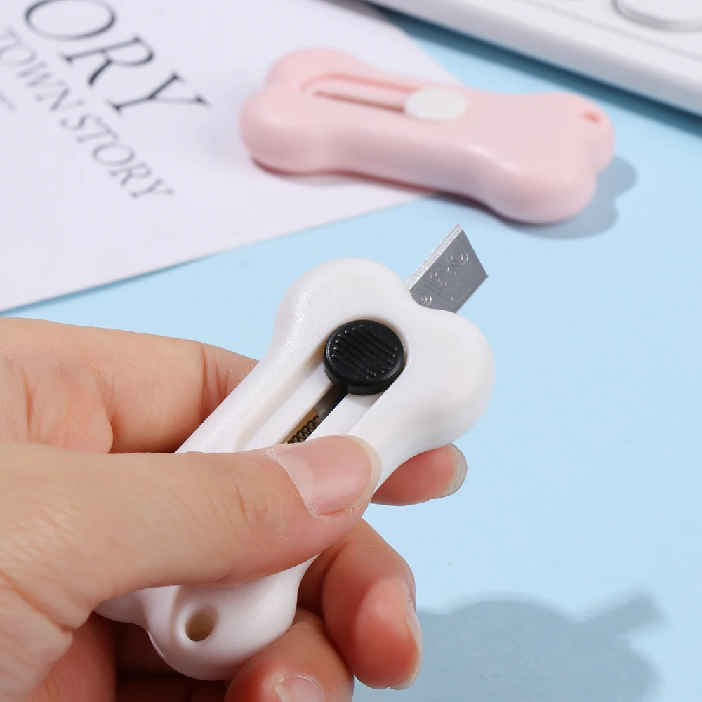 سكّين متعدّد الاستخدامات صغير لطيف صندوق القاطع قابل للسحب رسالة المحمولة الكرتون فتاحة ورقة المحمولة قطع أداة اللوازم المكتبية المدرسية #4