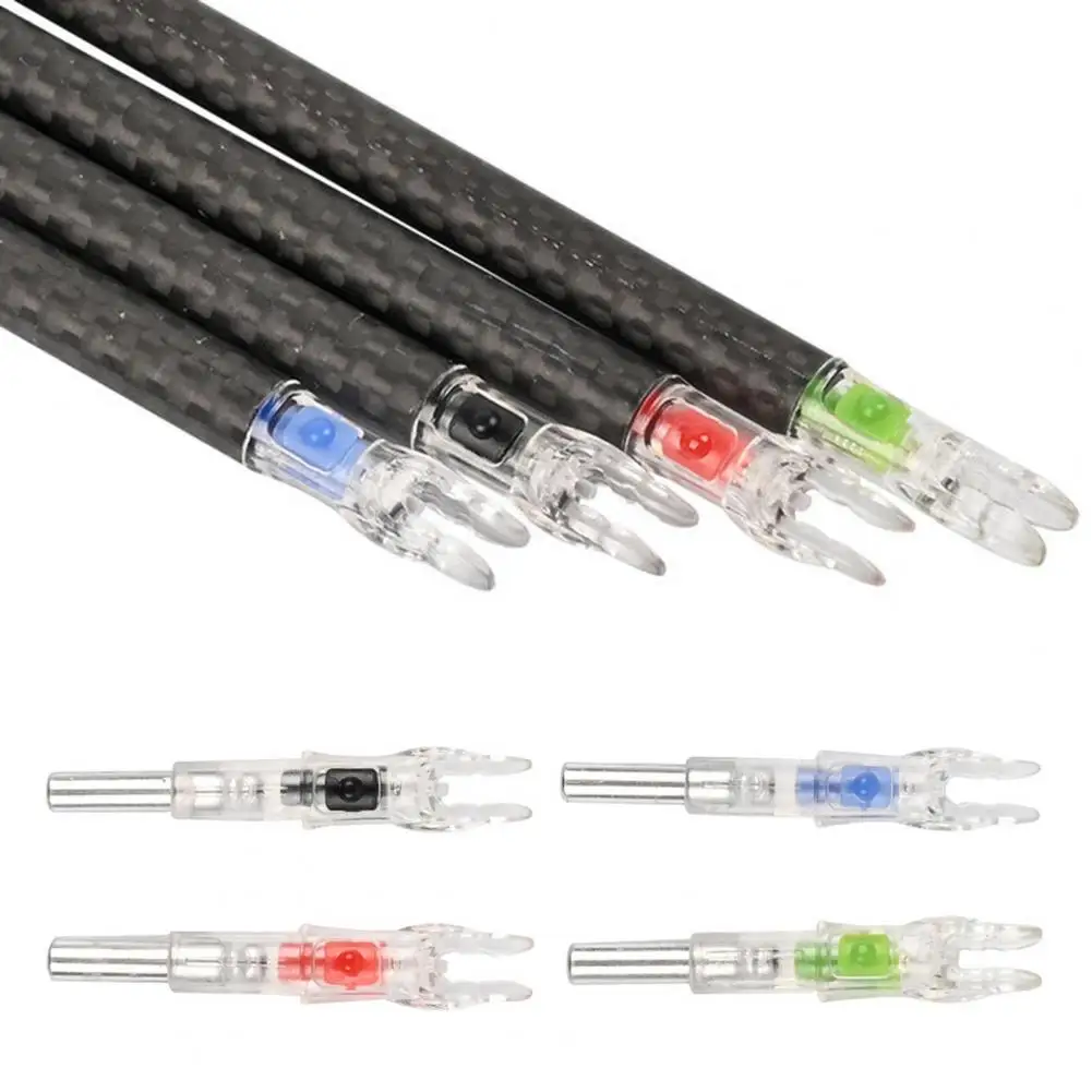 3 Pcs Lighted Nocks for Arrows with 0.244 Inside Diameter LED Light Up Nocks with ON/Off Switch for Archery Hunting
