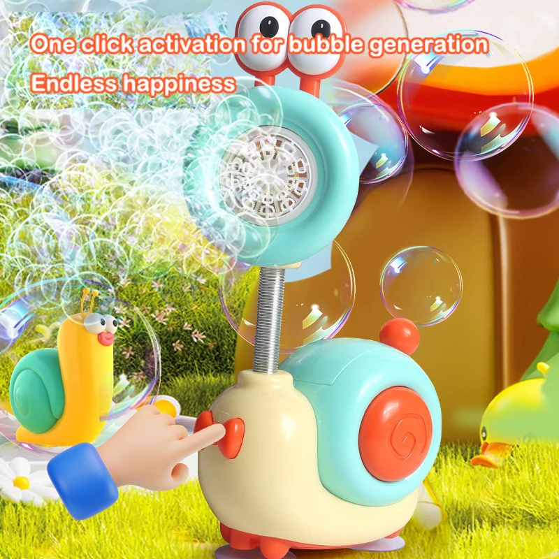 Snail Bubble Machine Automatic Bubble Maker Toy With Light Music Novelty Toys & Amusements For Outdoor Weeding Toys for Kids