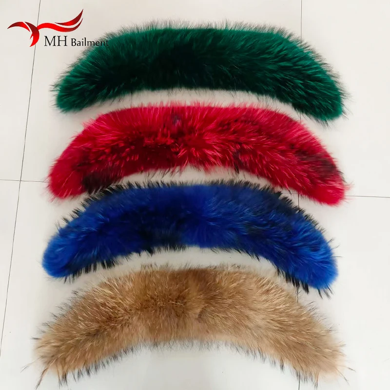 100% Echte Wasbeer Bontkraag Winter Damesmode Luxe Warme Natuurlijke Sjaal Voor Jassen Halswarmer Femme Dikke Bont Sjaal