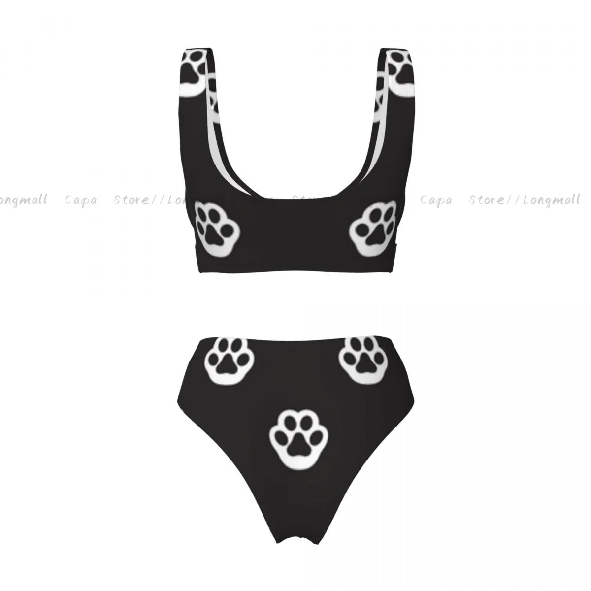 Sexy Bikini Set Dog Paw Pattern Swimwear Women Two Pieces Swimsuit Beachwear Female Bathing Suits