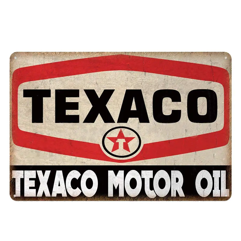 

Retro Design Motorcycle Motor Oil Tin Metal Sign Wall Art, Thick Tinplate Print Poster Wall Decoration