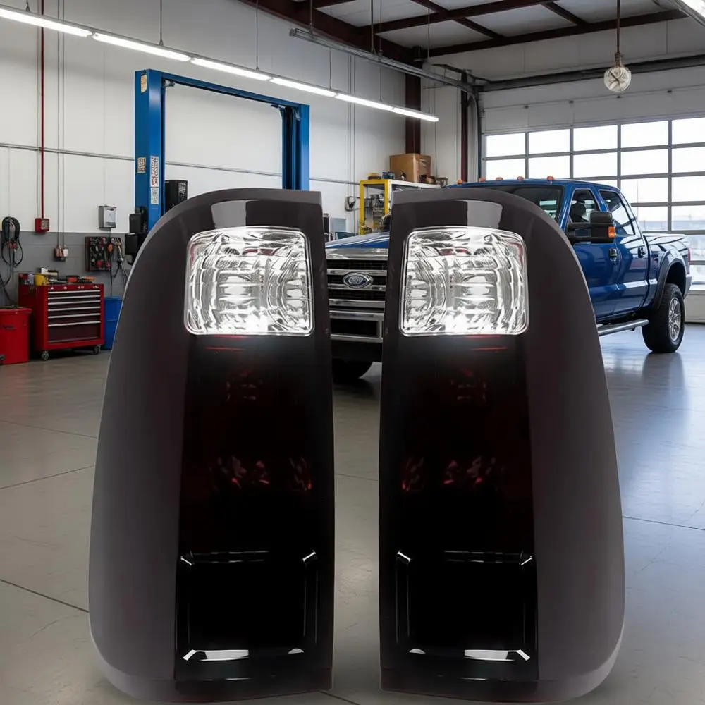 

Корпус заднего фонаря, совместимый с Ford F-250 F-350 Super Duty 2008-2016, для водительской и пассажирской стороны, дымчато-красный, задний фонарь.
