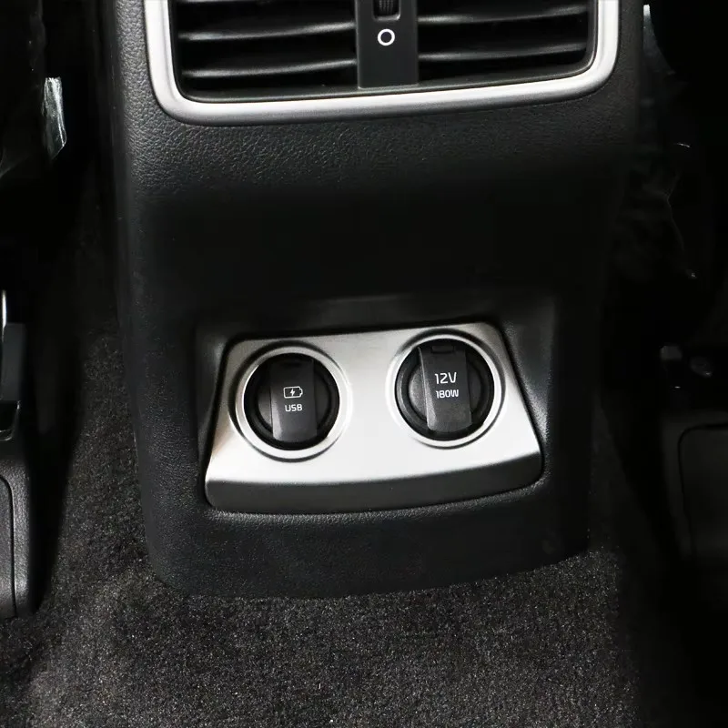 For Kia Sportage 4 QL 2016 2017 2018 2019 2020 2021 ABS Car Cigarette Lighter USB Port Trim Sequins Cover Sticker Accessories - view 6
