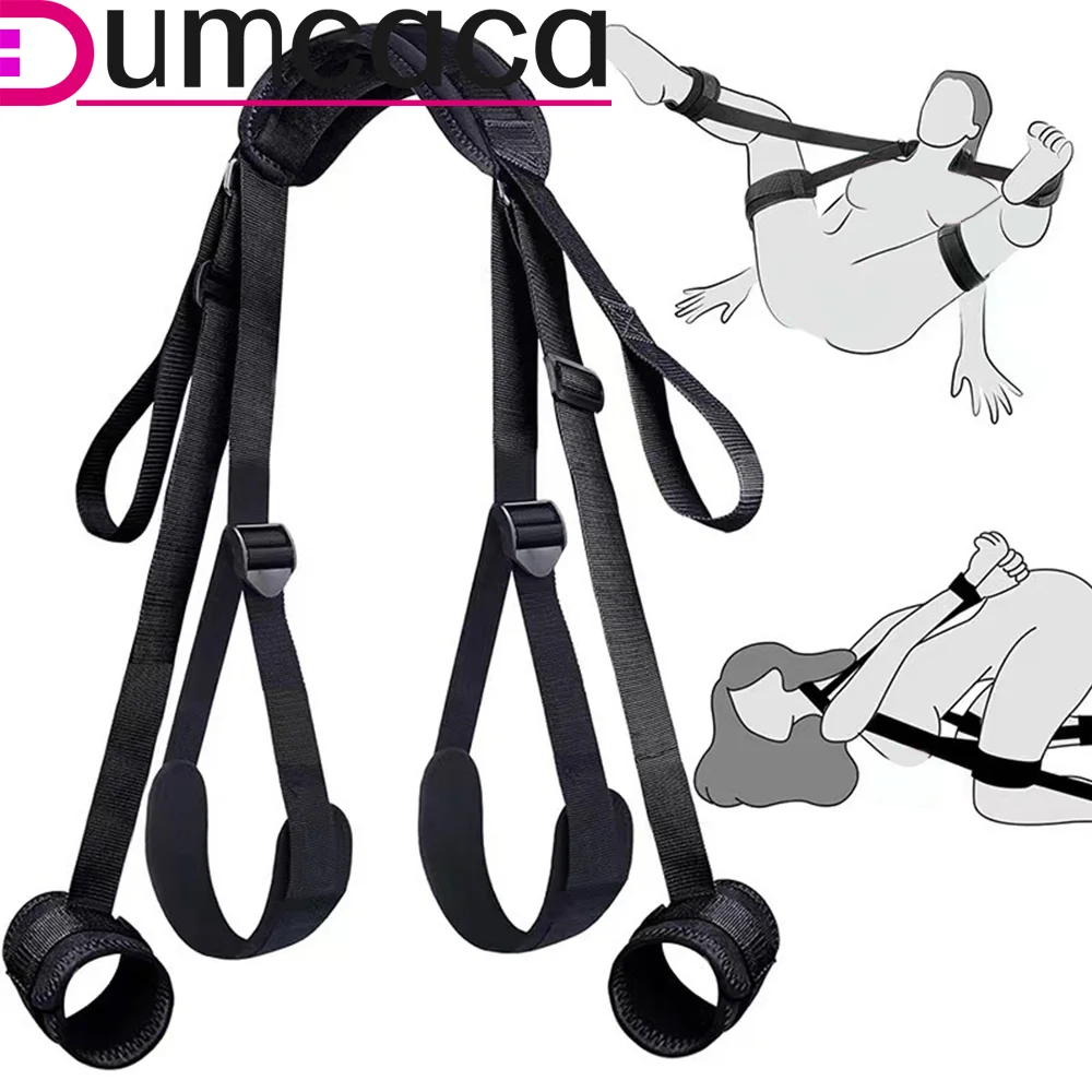 Sexy Adult Pornographic Sex Toys Pornographic Sex Handcuffs BDSM Bondage Restraints BallNeck to Wrist Restraints Kit Adjustable