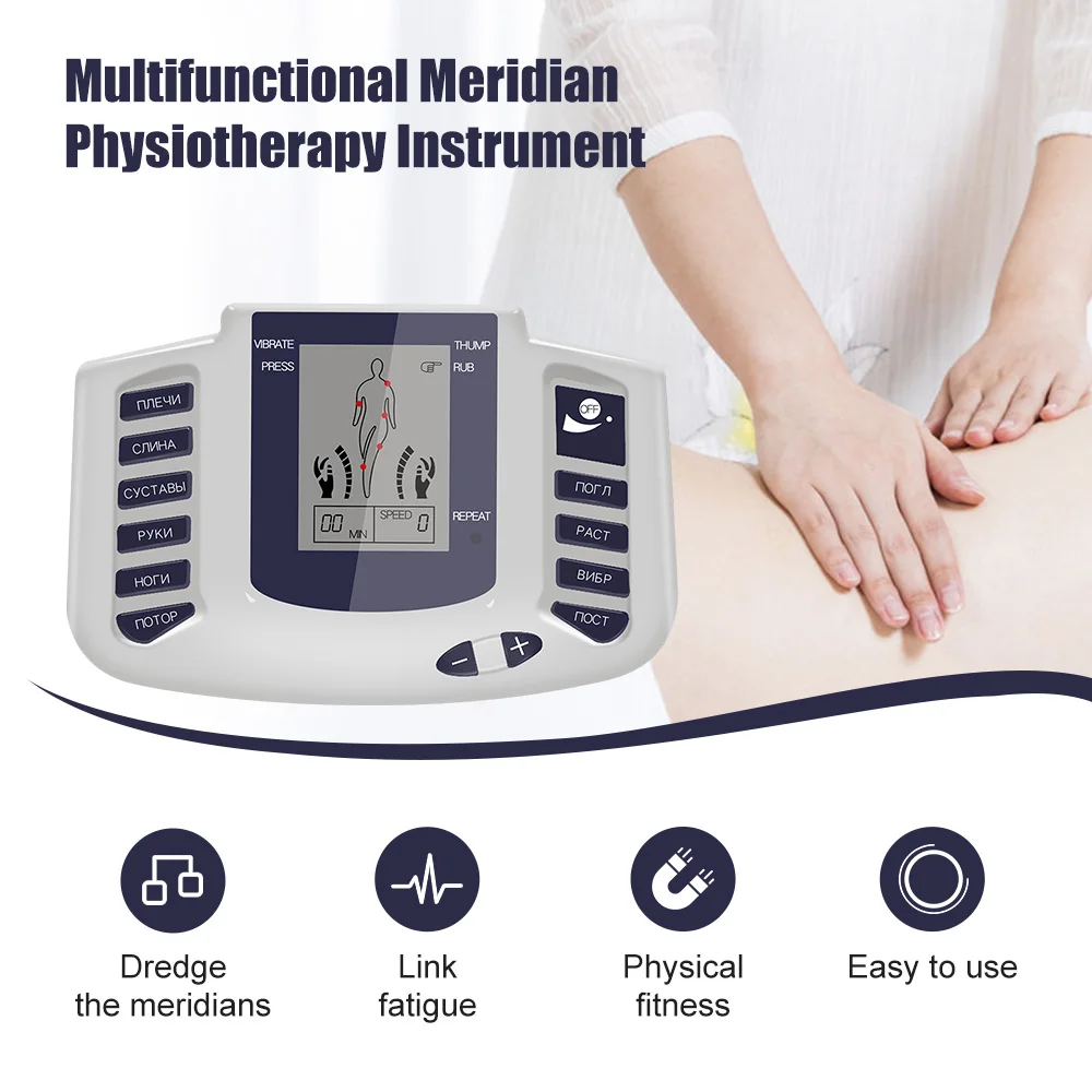 Electrical Tens Pulse Massager EMS Muscle Stimulator Acupuncture Digital Frequency Physiotherapy Machine Fat Burner Body Slimmin