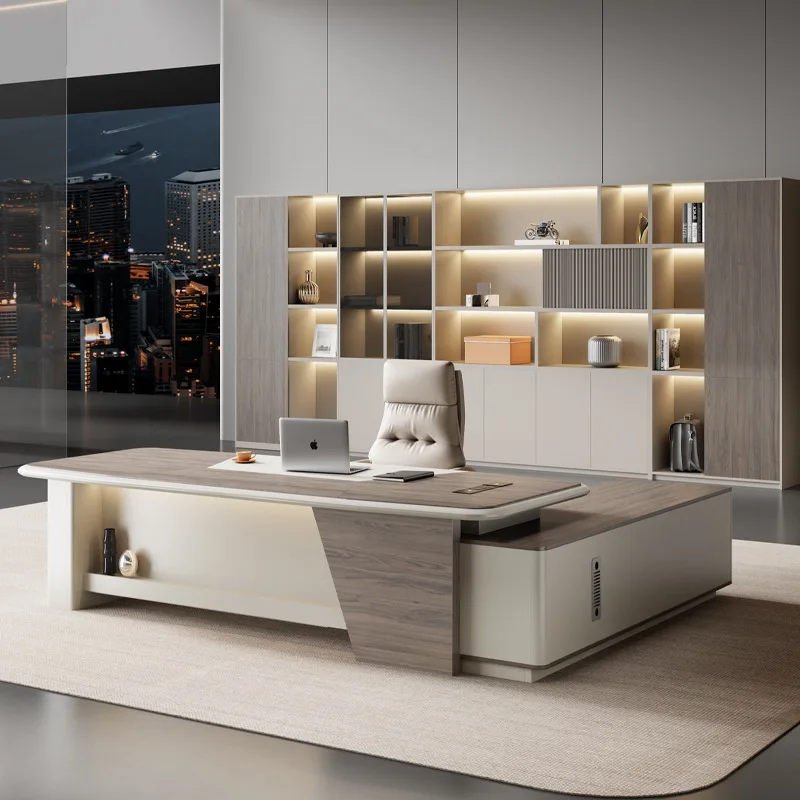 

Desk boss table light luxury high-end desk simple modern chair combination supervisor table manager president room