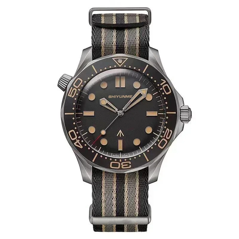 Relógio mecânico automático masculino 42mm aço inoxidável rosa ouro vermelho moldura cerâmica borracha safira