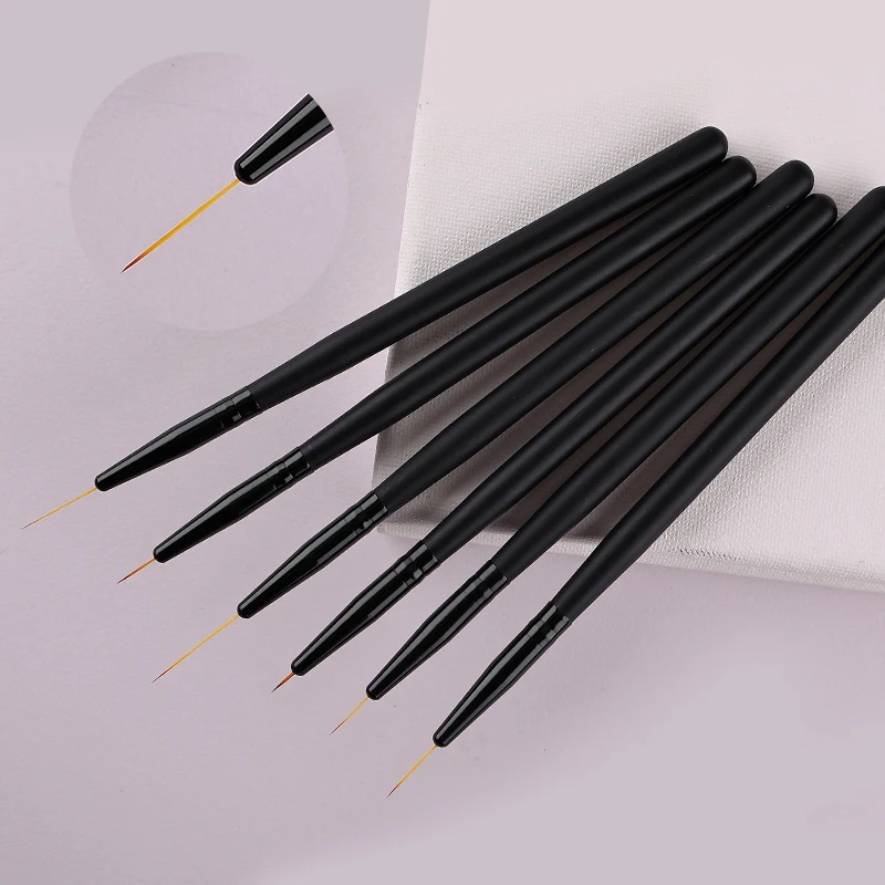 

Sweet-Z 6/9/12/15/18/24mm 5pcs Fine Liner Brush Nail Art Thin Line Nail Brush Detail Painting Pen Gel Nail Painting Nail Tools