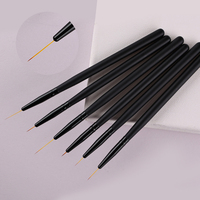 Sweet-Z 6/9/12/15/18/24mm 5pcs Fine Liner Brush Nail Art Thin Line Nail Brush Detail Painting Pen Gel Nail Painting Nail Tools