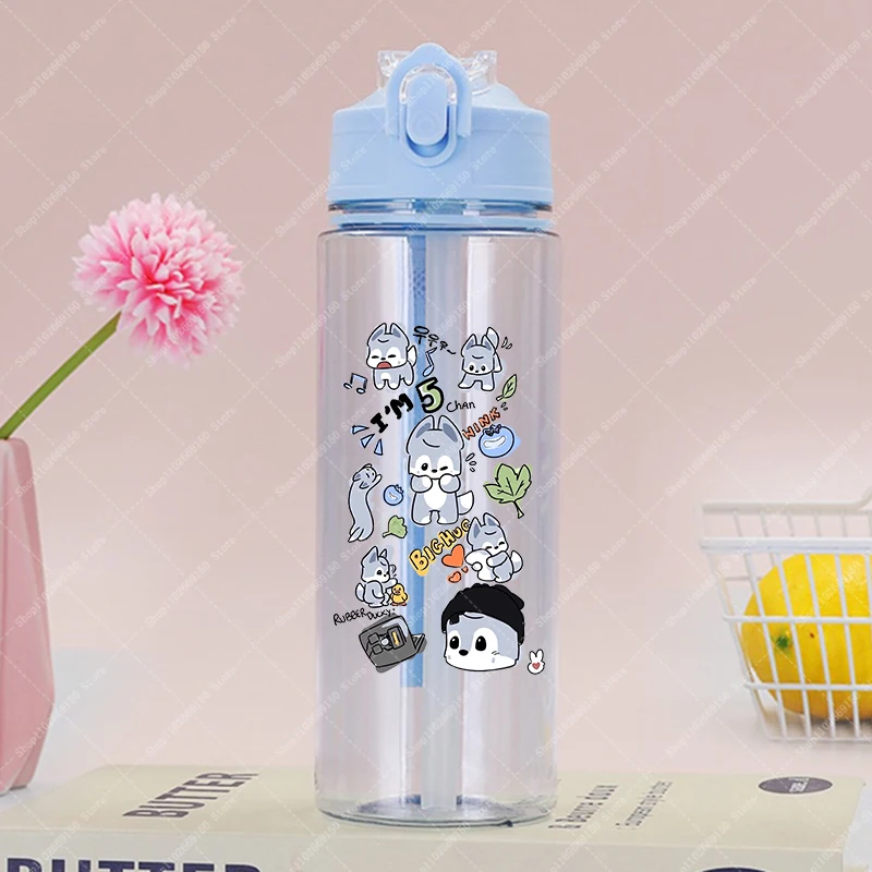 Girl Cartoon Cute Plastic Cup 900ML SKZ ooed Portable Water Bottle for Kids Children Anime Cold Drink Juice Cups Container Gifts