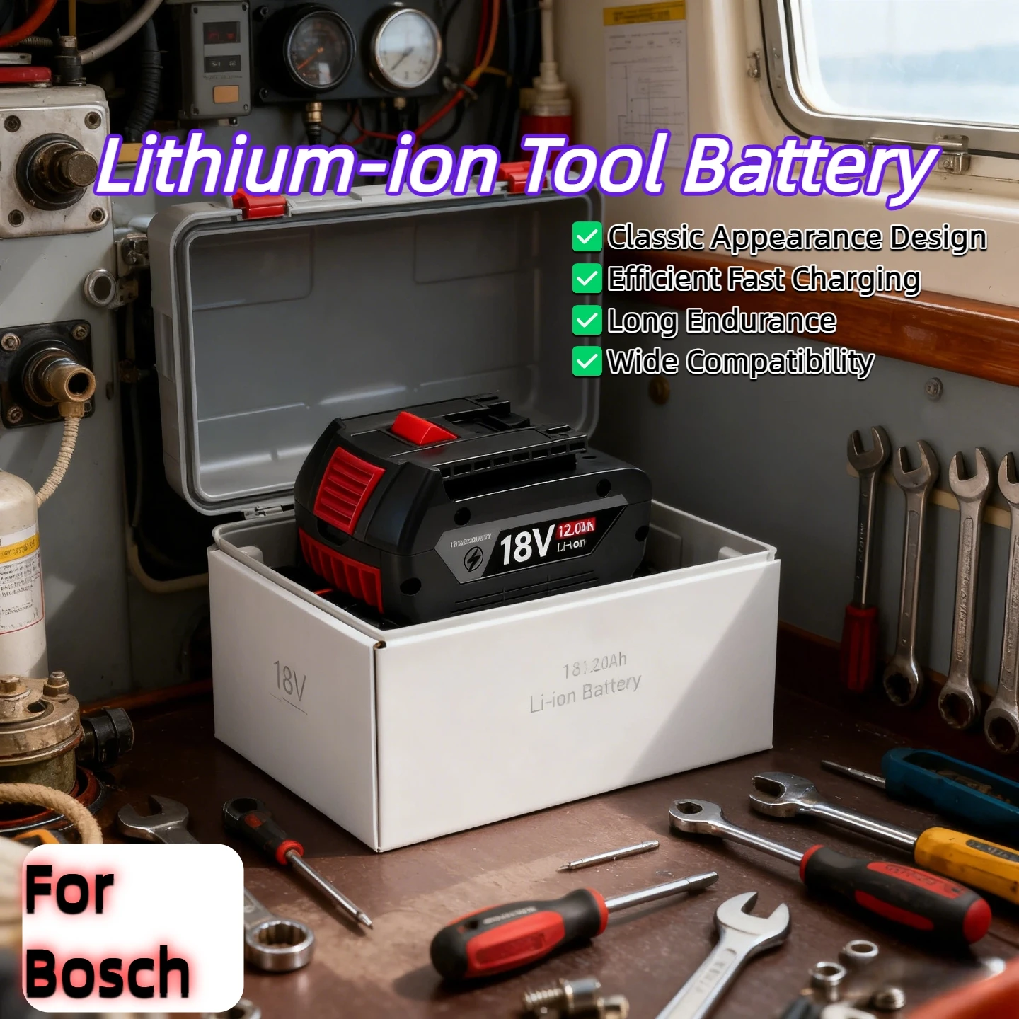 

High-Performance For bosch 18V 6.0Ah LITHIUM-ION BATTERY GBA18V Professional GBA GSR GSB BAT609 Rechargeable Battery