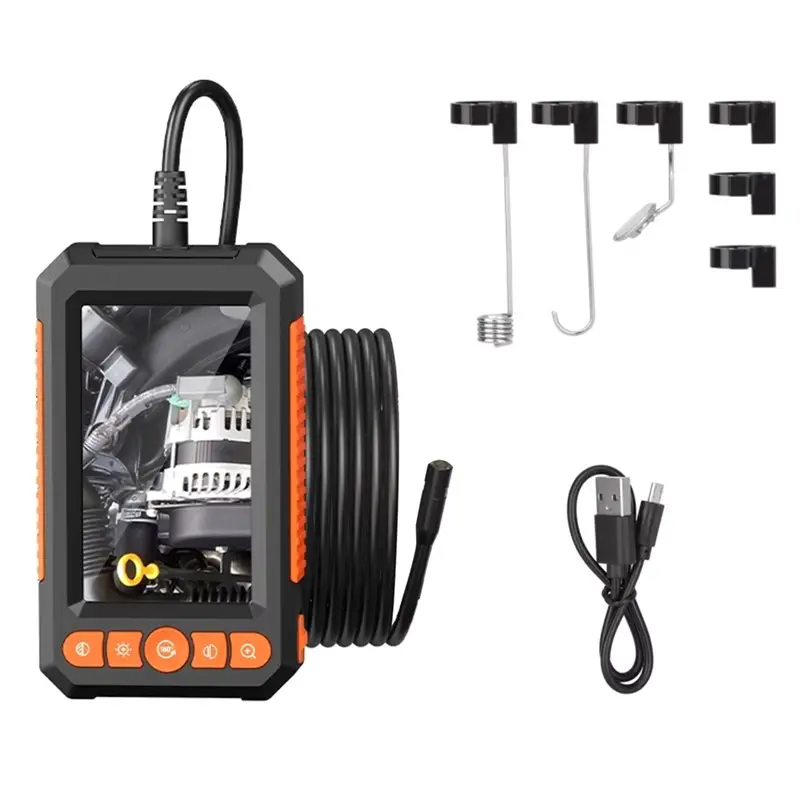 B03B-IP67 Waterproof Car Inspection Borescope 1080P HD 4.3 Inch Screen Industrial Endoscope Camera LED Pipe Inspection Tool