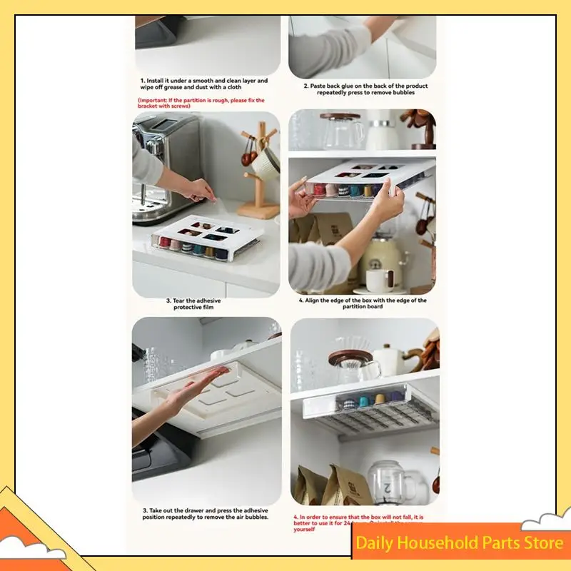 Органайзер для капсул для кофе Fornespresso Держатель для капсул 30 емкостей Прозрачный ящик-органайзер и подставка под шкафом ГОРЯЧИЙ!