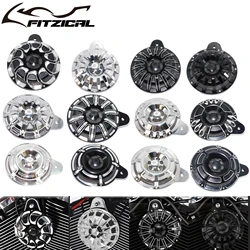 Motorcycle CNC Horn Cover Horns Assembly Loudspeaker Aluminum For Harley Touring Big Electra Glide Twin Cam 1991-2017 Sportster