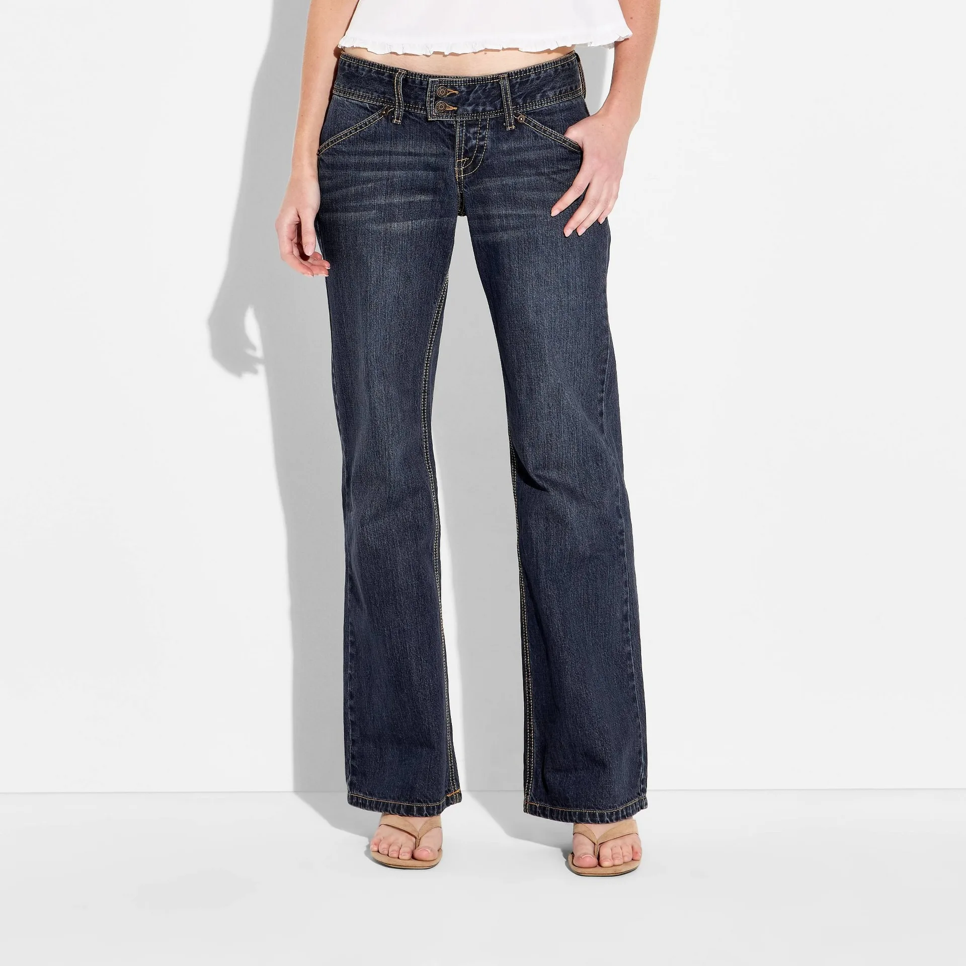 Women's Clothing Y2k Retro Elastic Low-rise Micro-pull Jeans Women