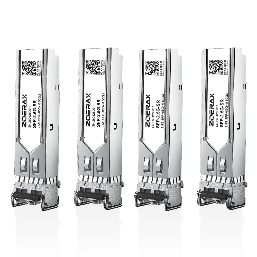 ZoeRax 1.25/2.5/10G SFP Multi-Mode LC Duplex Transceiver-Modul 850nm 550/500/300m DDM Glasfasermodul Plug-and-Play